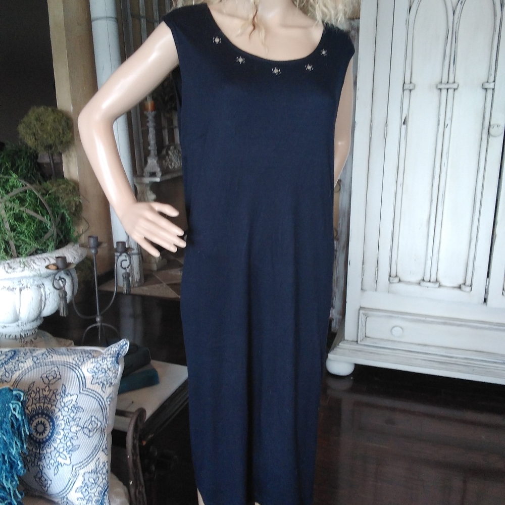 Black knit dress